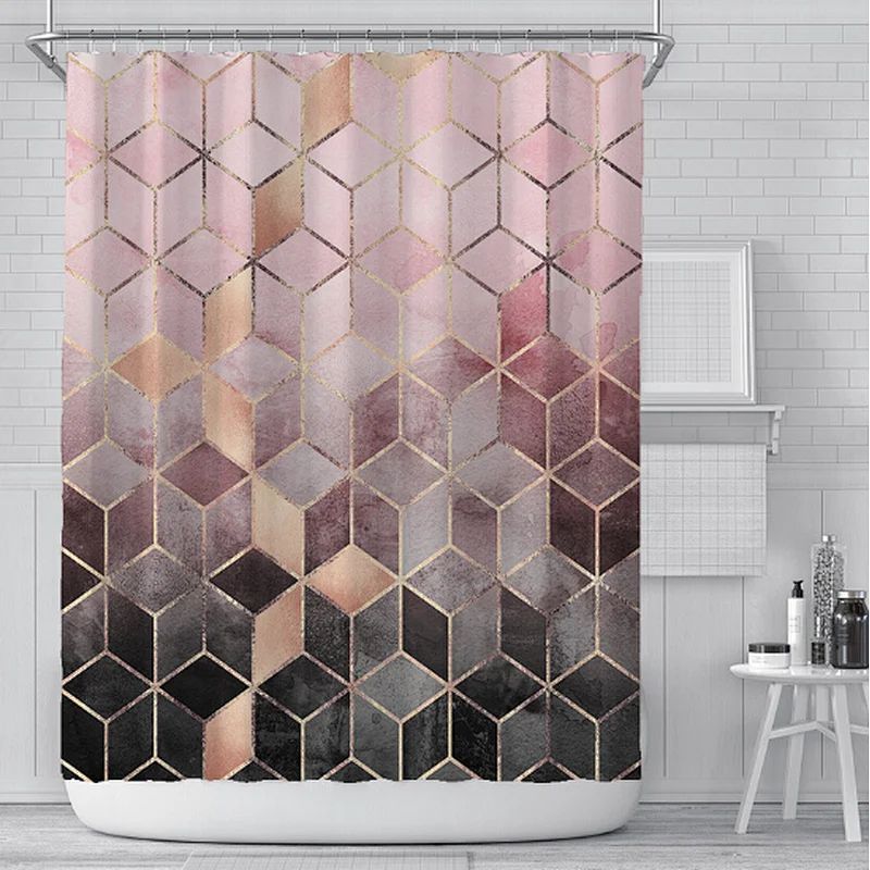 Bathroom Waterproof Curtains For Shower Printed Shower Curtain Liner