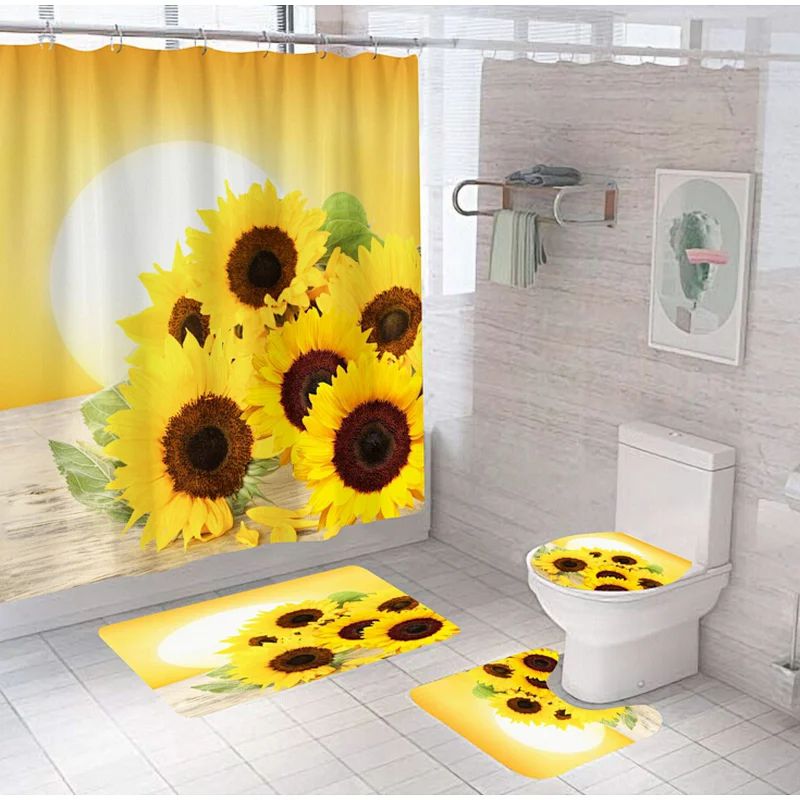 Printing Window Curtain Waterproof Plastic Curtain Lightweight Shower Liner