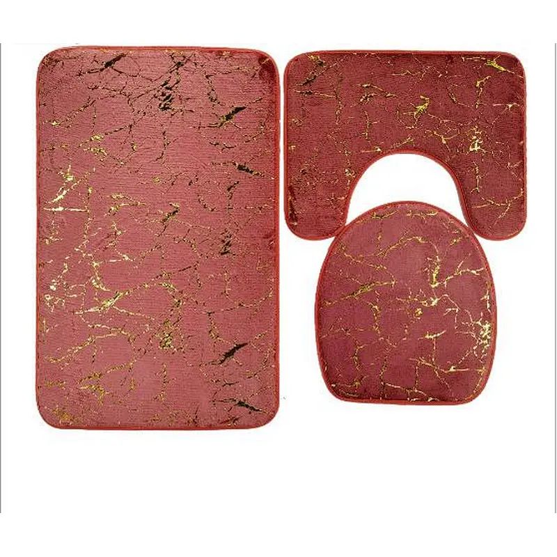 Wholesale Soft Bathroom Mat Washable Microfiber Non Slip Bathroom Rug Set