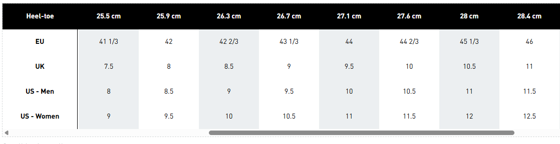 adidas international shoes size guide chart for men chinese shoe size to us