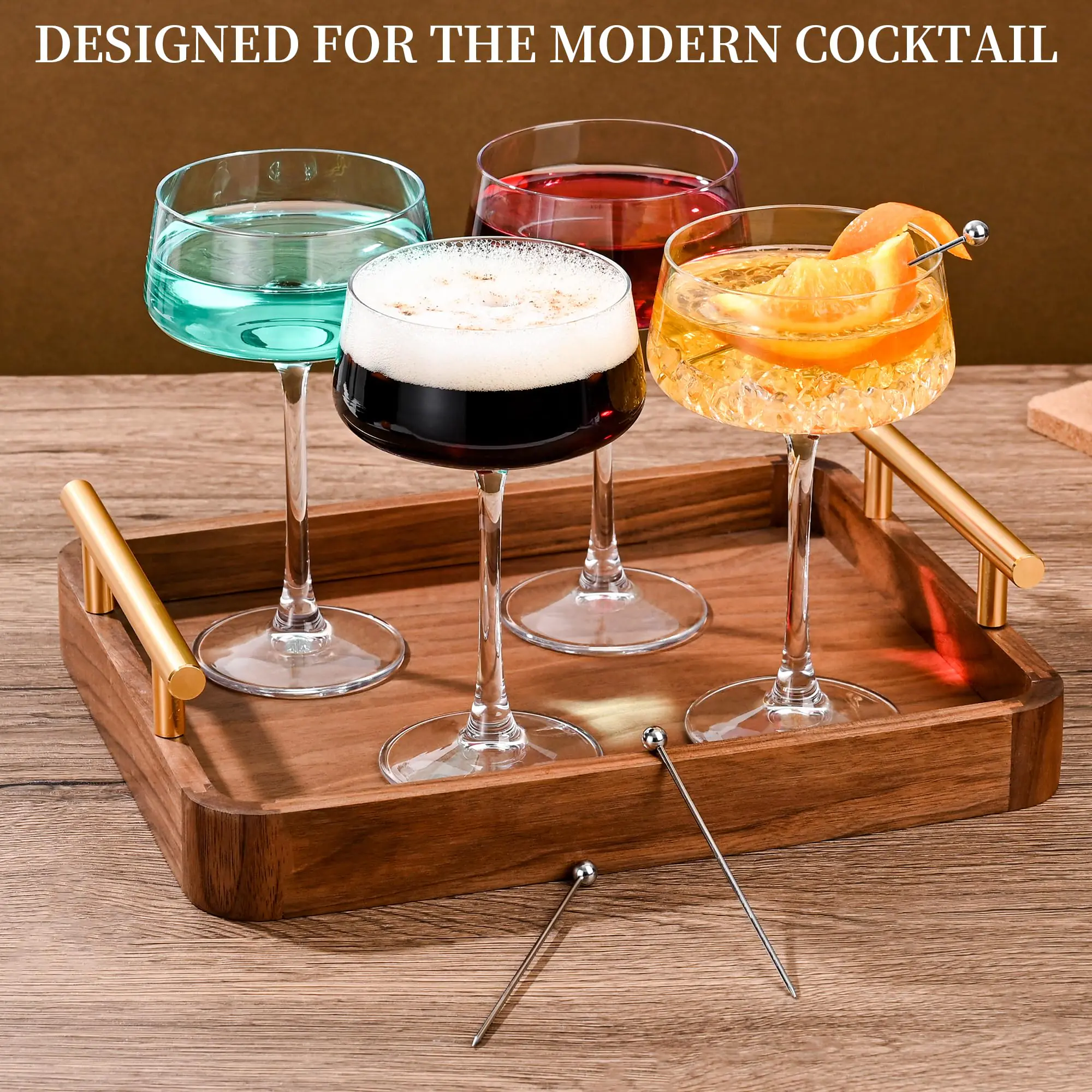 Hand Blown Crystal Cocktail Glasses 2 2026022803130489