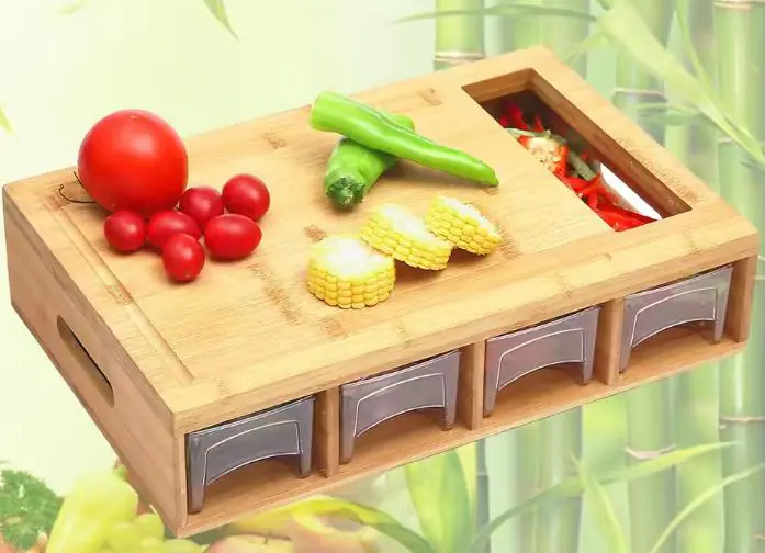 Bamboo Cutting Board With Storage Container (2) 2026030506120098