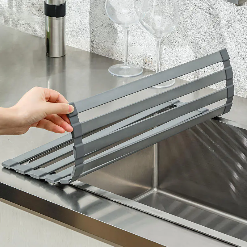 Collapsible Silicone Dish Drying Rack (1) 2026030506122091